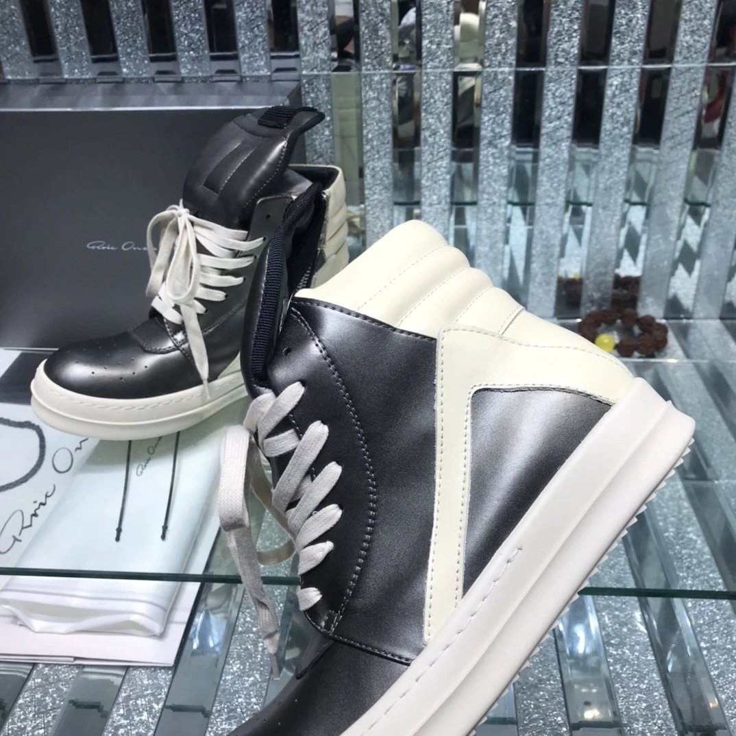 Owens Geobasket High-Top Sneakers Grey - Gallery Image 5 - Detailed View