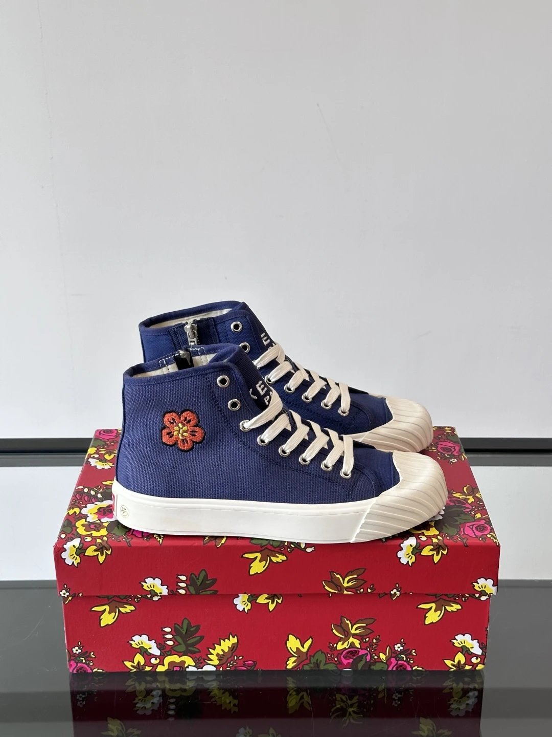 Kenzo Canvas High Sneakers Blue - High Quality Product Image - Cnfans