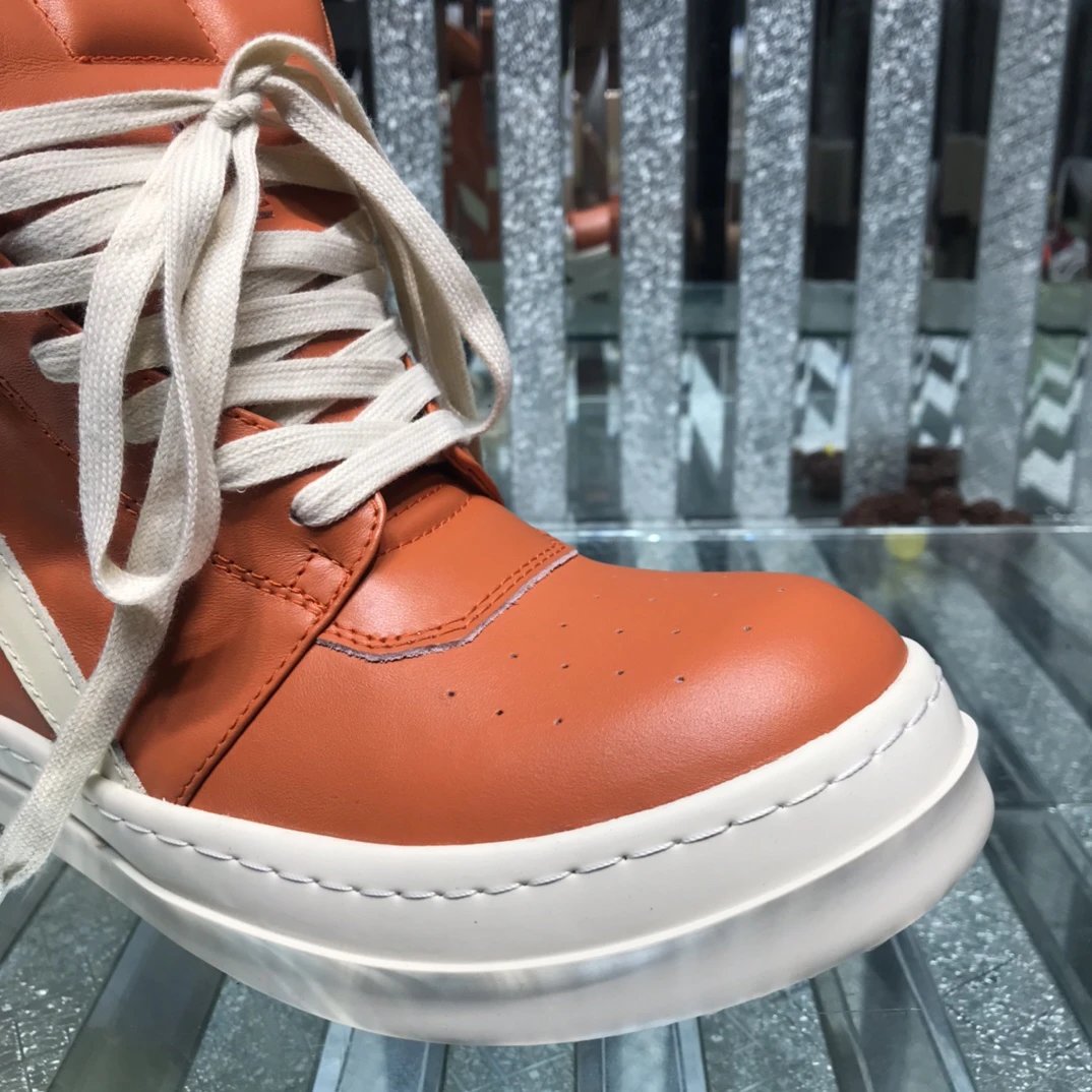 Owens Geobasket High-Top Sneakers Orange - Gallery Image 4 - Detailed View
