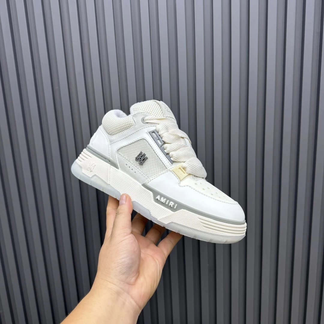 Unisex Leather Low Top Skate Shoes Ivory Cream - Gallery Image 3 - Detailed View