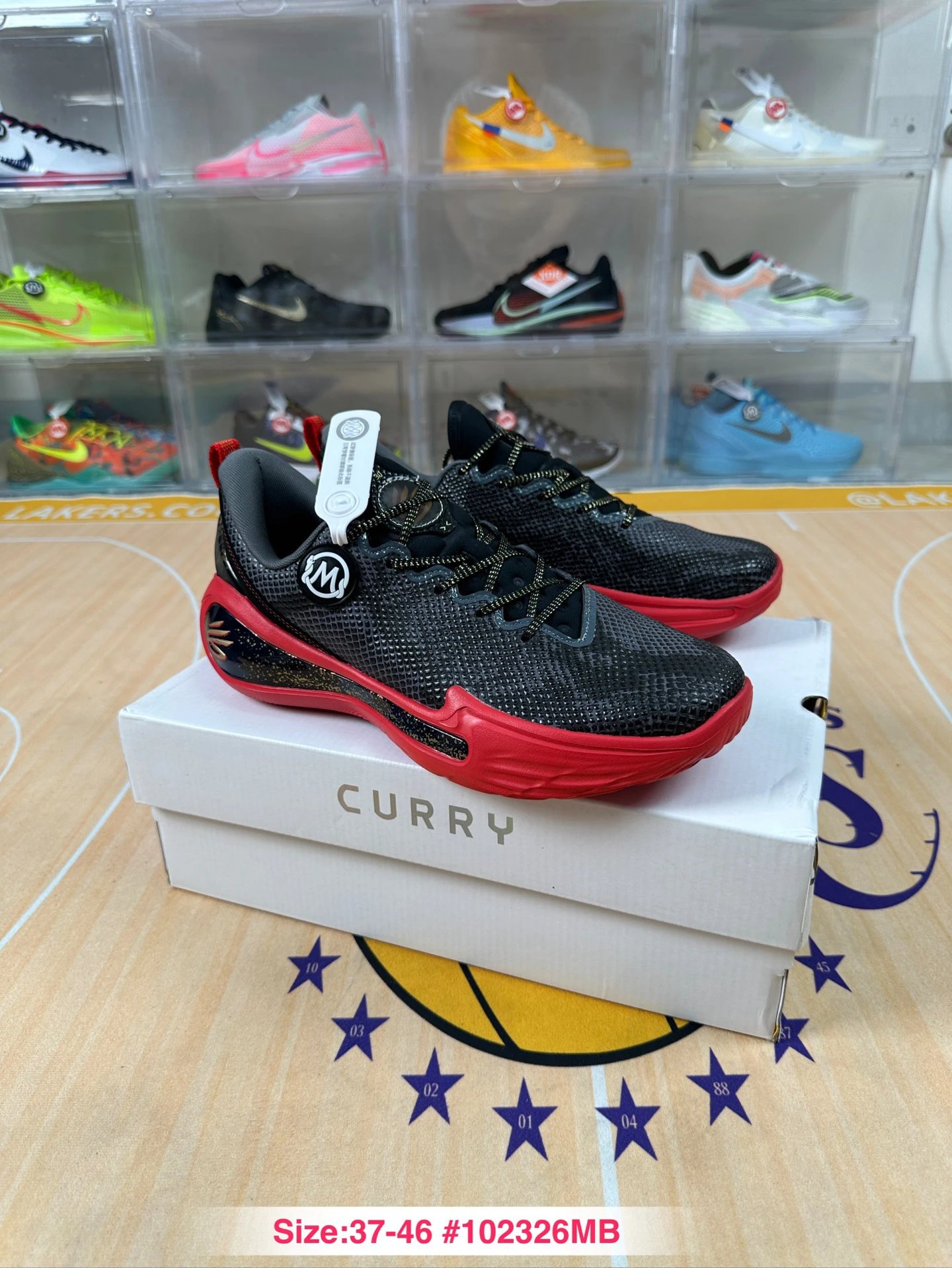 Curry 12 Mesh Basketball Shoes Crimson Red - Gallery Image 1 - Detailed View