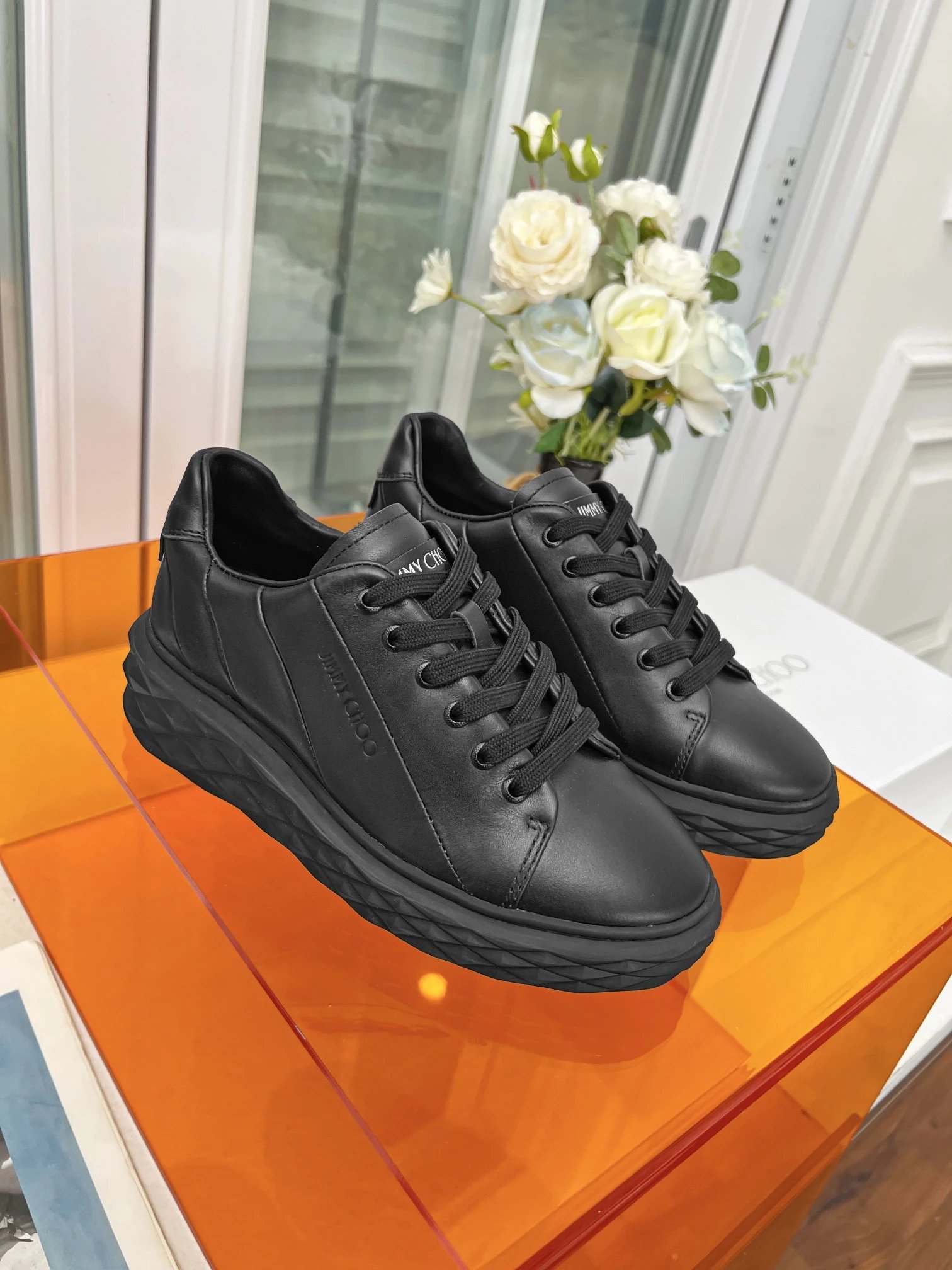 Jimmy Choo Black Diamond Sneakers - High Quality Product Image - Cnfans