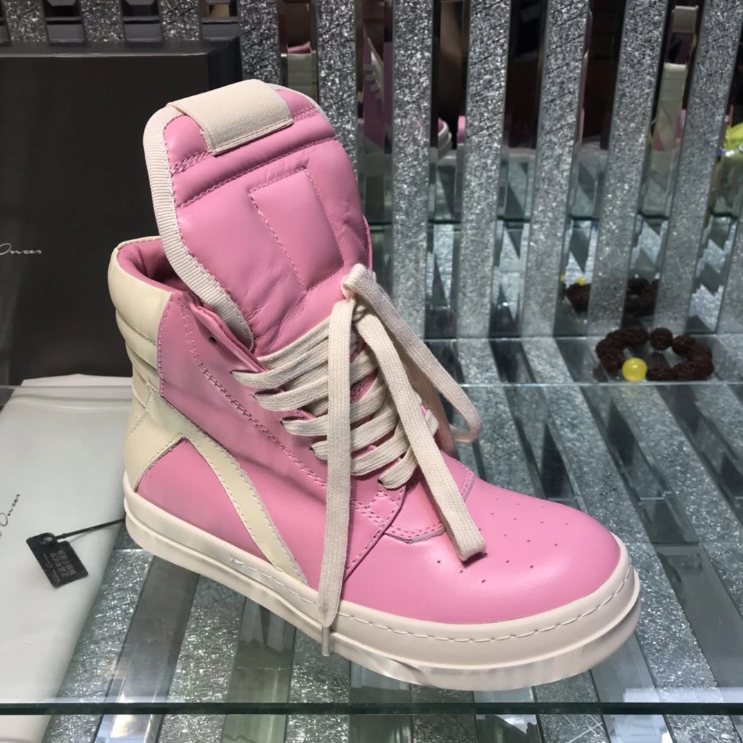 Owens Geobasket High-Top Sneakers Pink - Rick Owens - Cnfans - $85.81