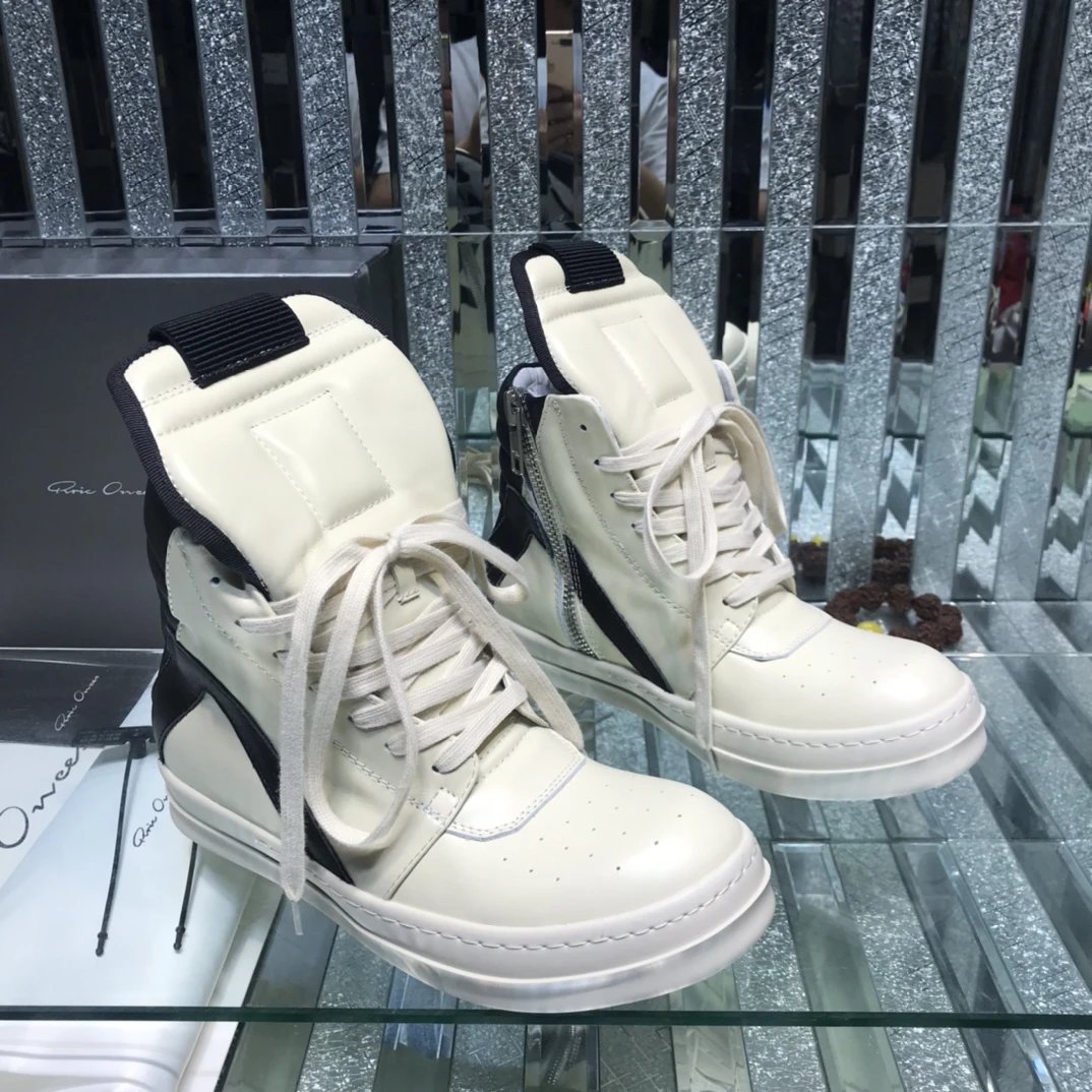 Owens Geobasket High-Top Sneakers White - Gallery Image 3 - Detailed View