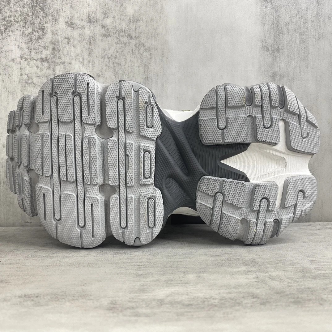 Chunky Retro Mesh Sneakers with Distressed Finish Silver - Gallery Image 8 - Detailed View