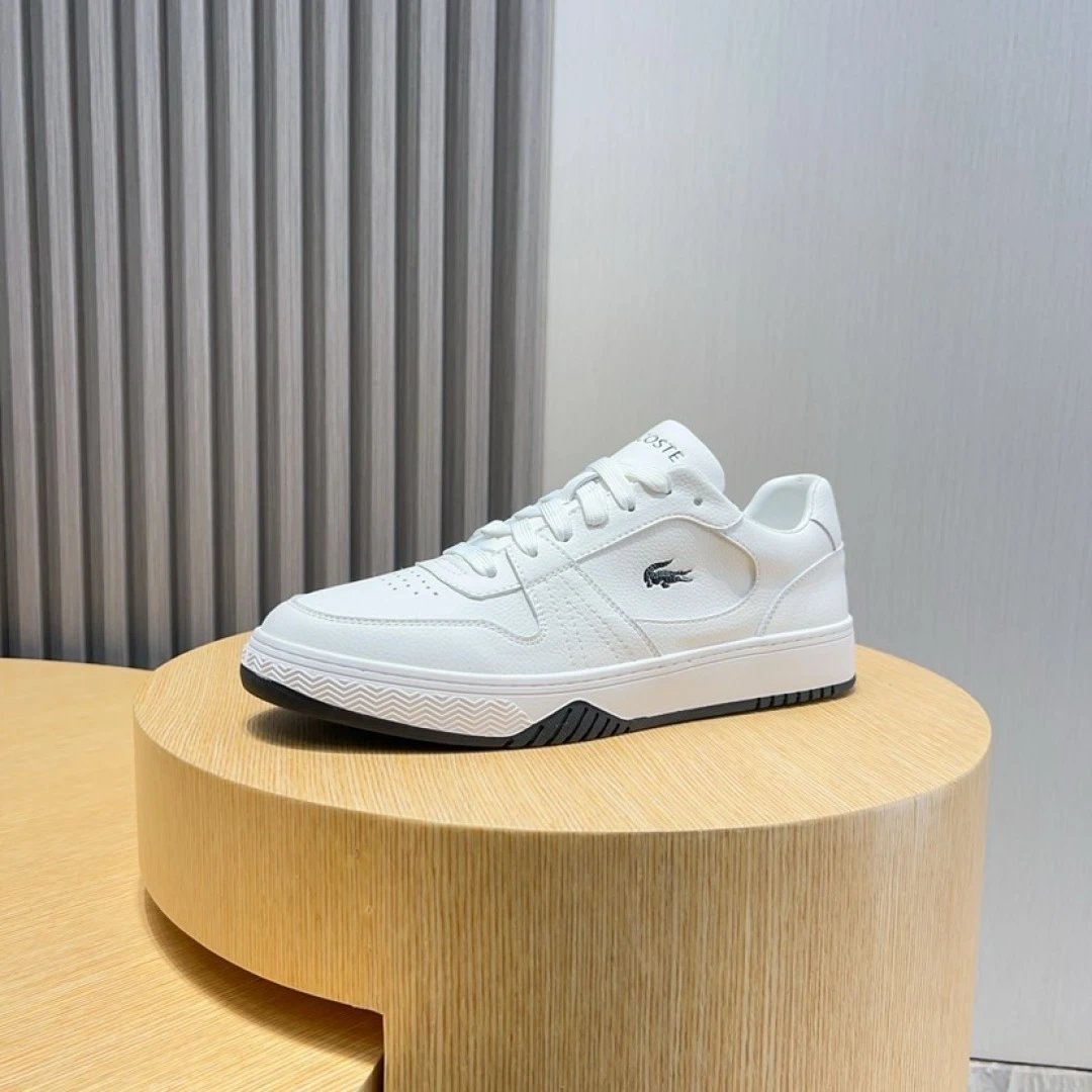 Lacoste White Leather Sneakers - Gallery Image 5 - Detailed View