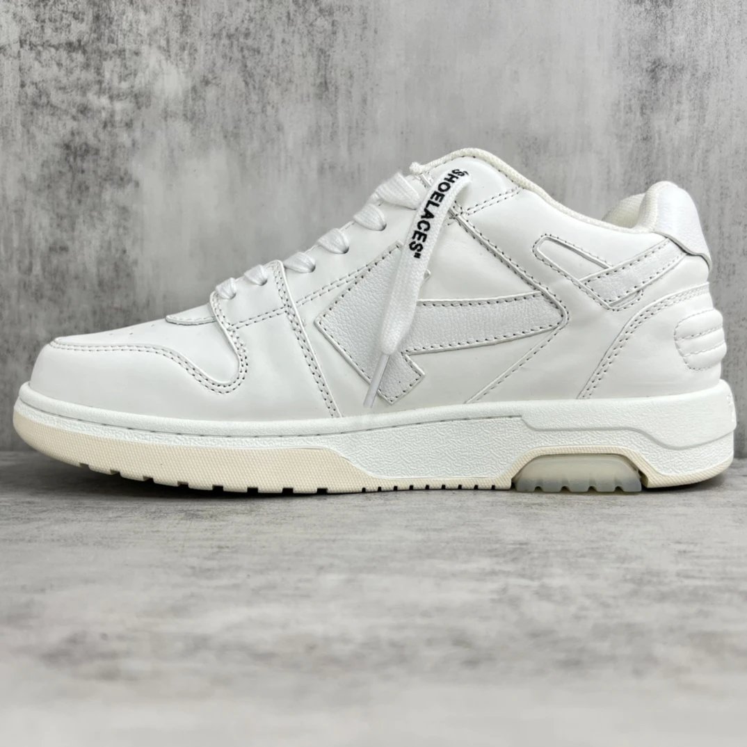 Low Top Leather Couple Sneakers Retro Ivory White - Gallery Image 7 - Detailed View