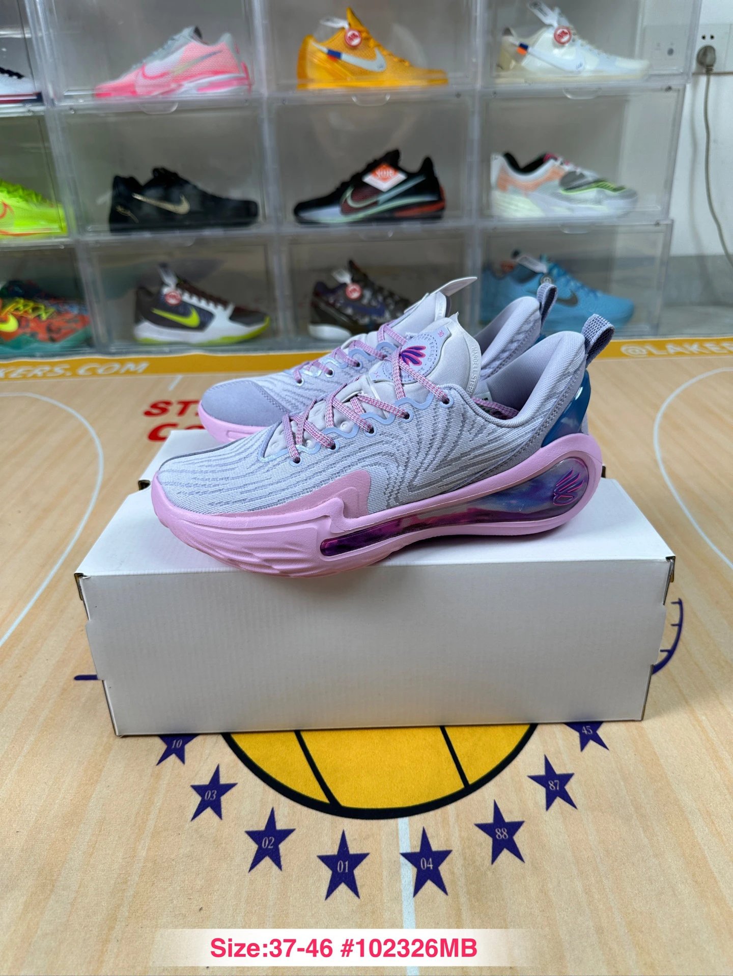 Curry 12 Mesh Basketball Shoes Lilac Pink - Gallery Image 2 - Detailed View