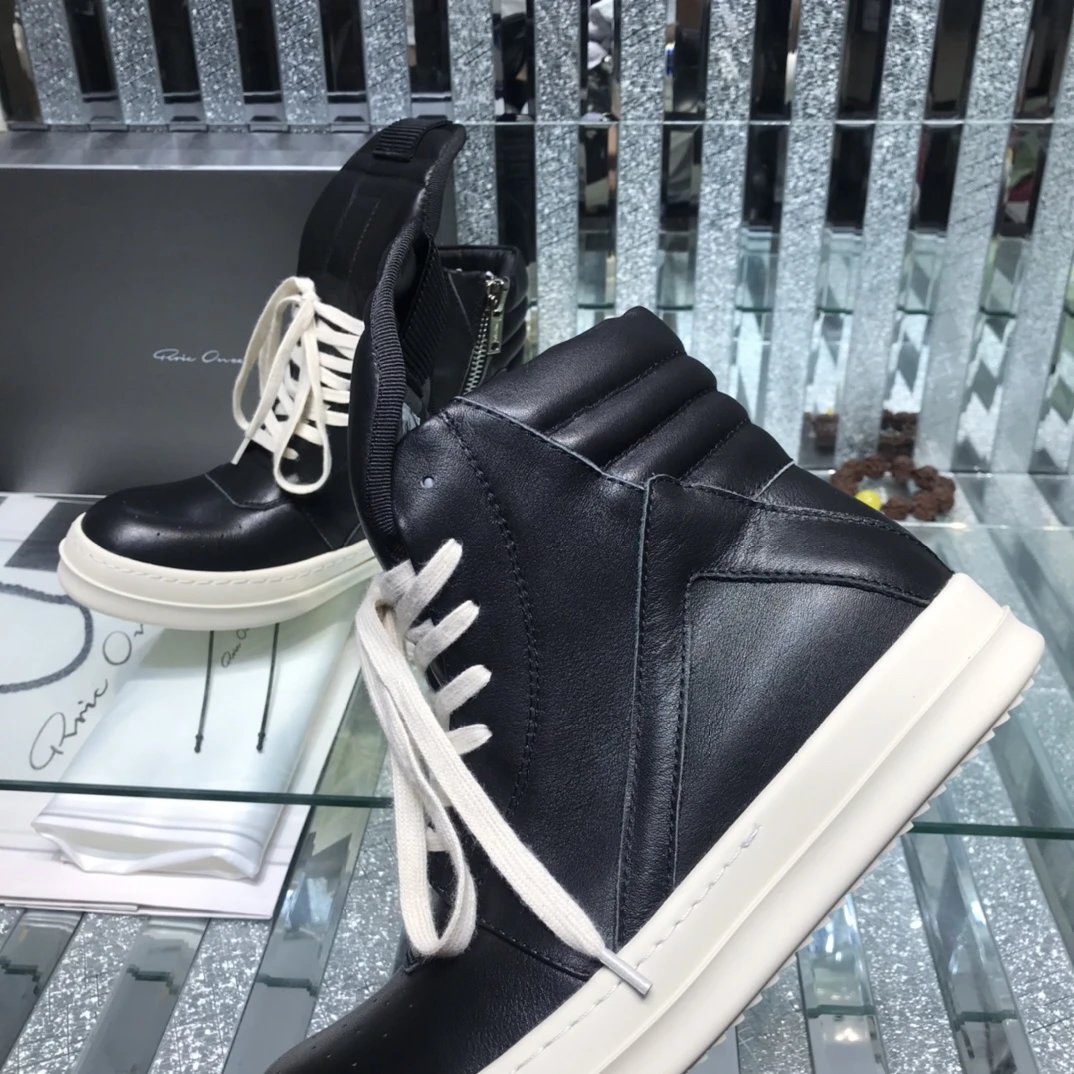 Owens Geobasket High-Top Black Sneakers - Gallery Image 5 - Detailed View