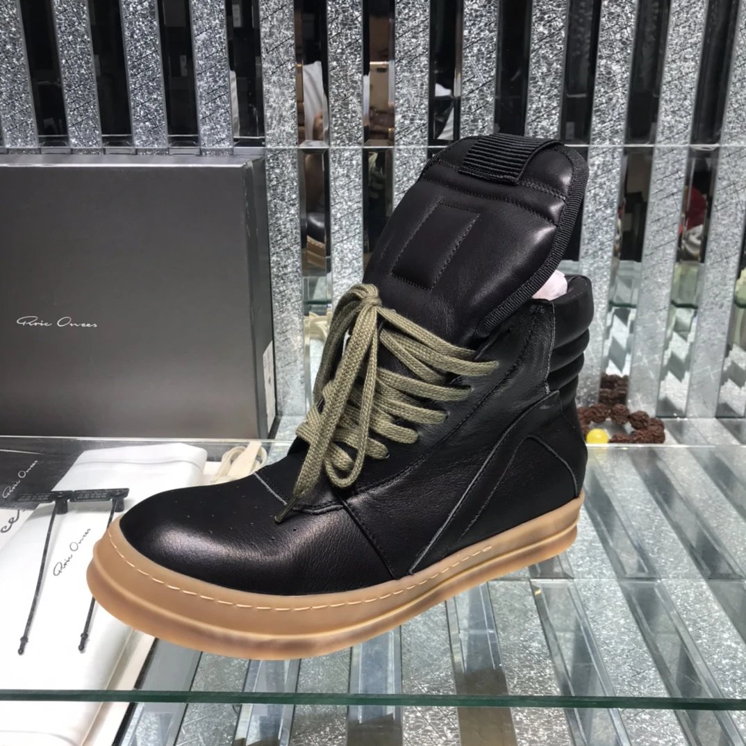 Owens Geobasket High-Top Sneakers Black Brown - Gallery Image 6 - Detailed View