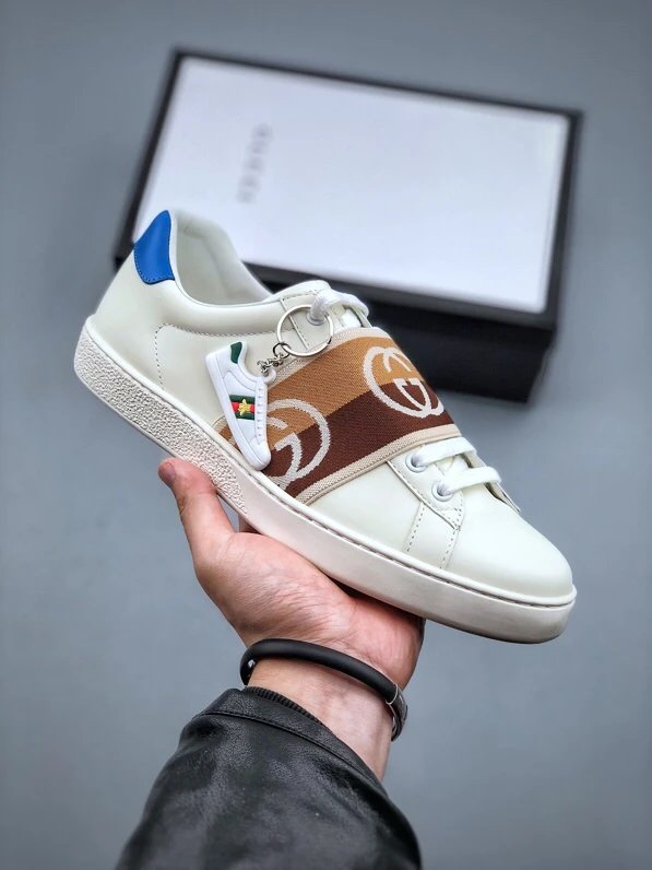 Gucci Bee White Blue Sneakers Keychain - Gucci - Cnfans - $57.42