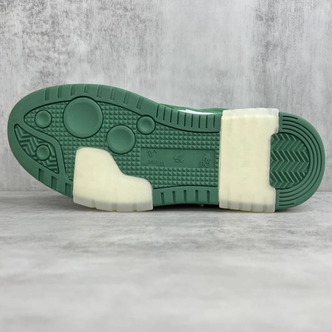 Low Top Suede Leather Sneakers Retro Emerald Green - Gallery Image 8 - Detailed View