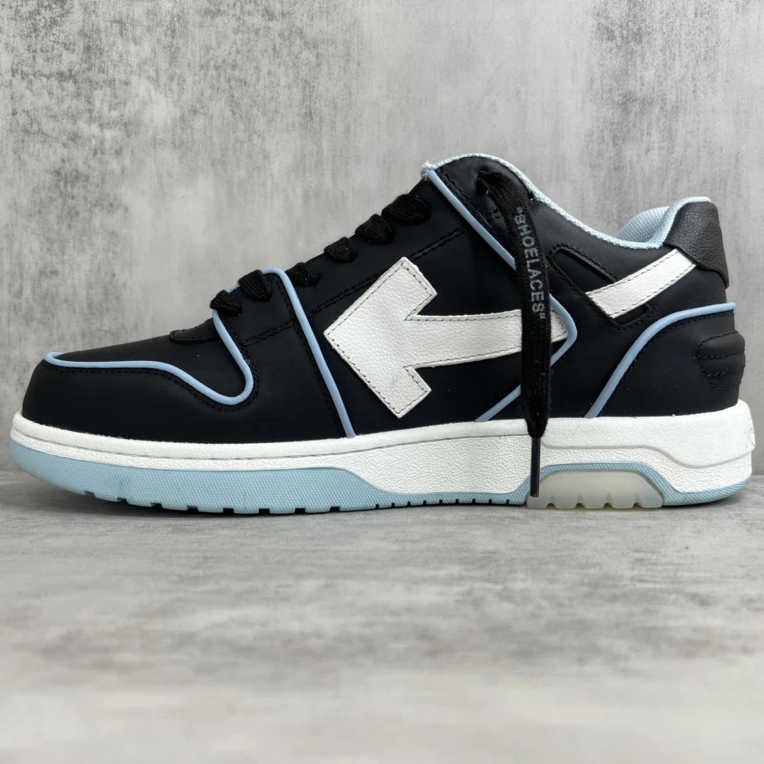 Low Top Leather Skate Sneakers Retro Style Ice Blue - Gallery Image 7 - Detailed View