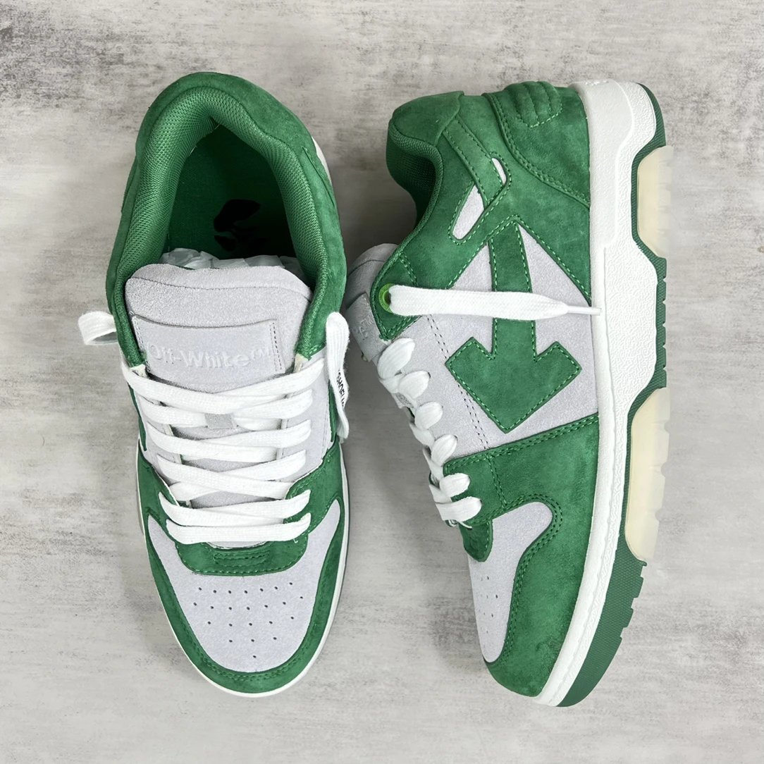 Low Top Suede Leather Sneakers Retro Emerald Green - Gallery Image 3 - Detailed View
