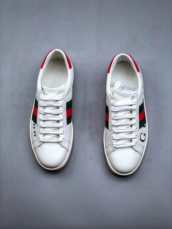 Gucci Bee White Red Sneakers Embroidered GUCCI - Gallery Image 2 - Detailed View