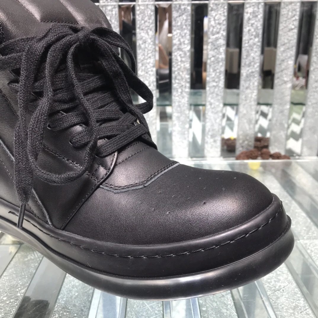 Owens Geobasket Black High-Top Sneakers - Gallery Image 4 - Detailed View