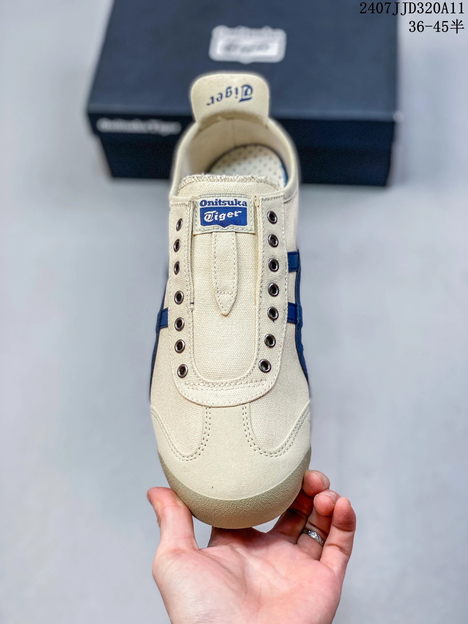 Onitsuka Tiger Mexico 66 Slip-on Sneakers Blue Beige - Gallery Image 2 - Detailed View