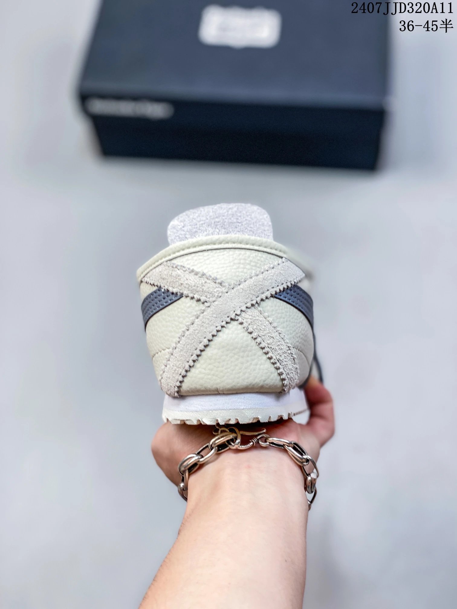 Onitsuka Tiger Mexico 66 Slip-on Sneakers Beige Blue - Gallery Image 4 - Detailed View