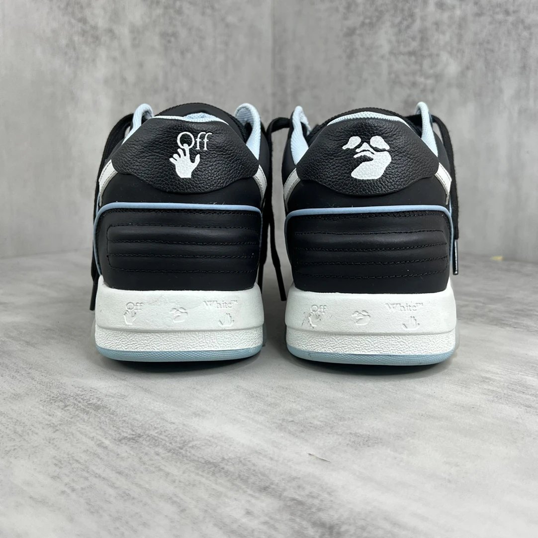 Low Top Leather Skate Sneakers Retro Style Ice Blue - Gallery Image 5 - Detailed View