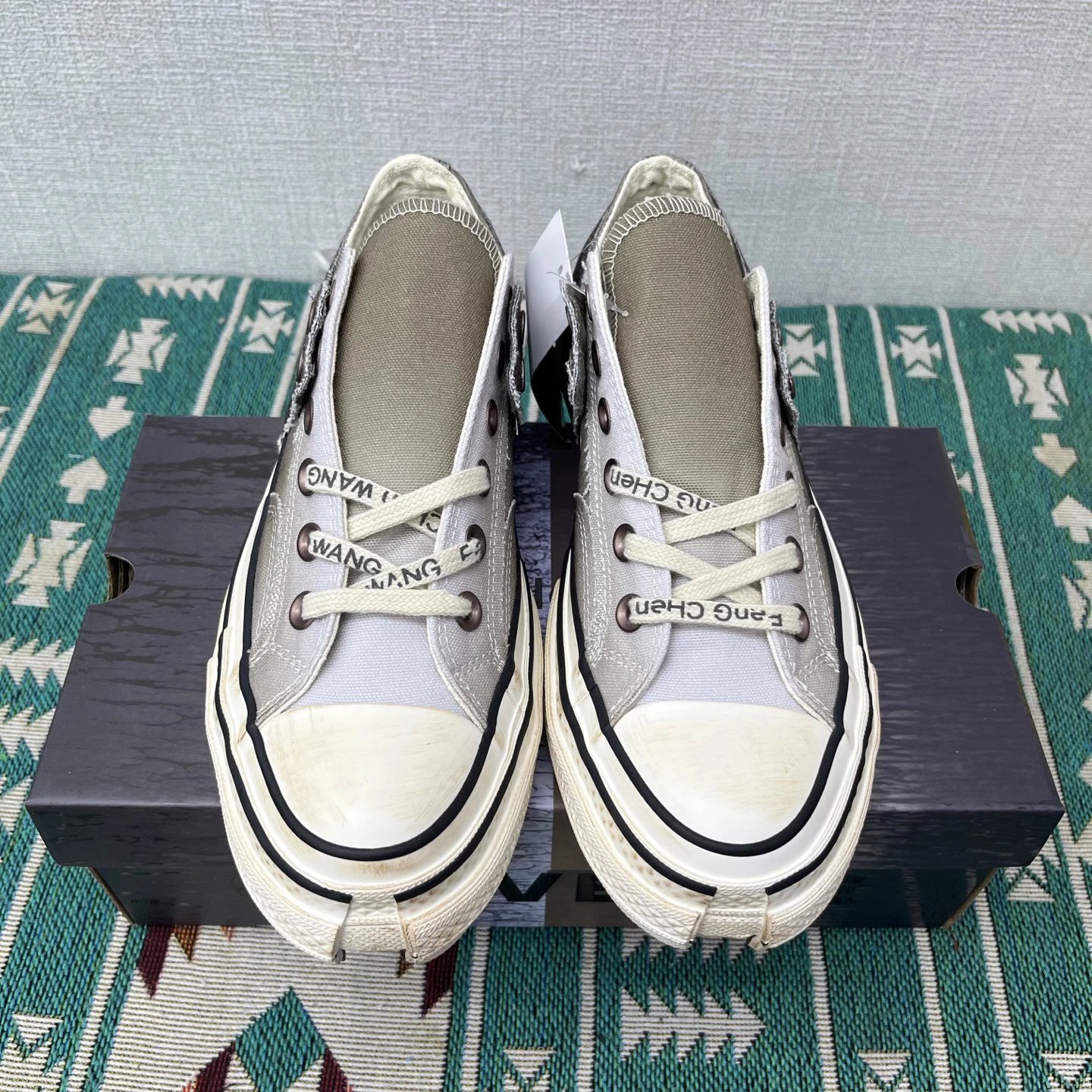 Deconstructed Canvas Low Top Sneakers Gradient Umber - Gallery Image 4 - Detailed View