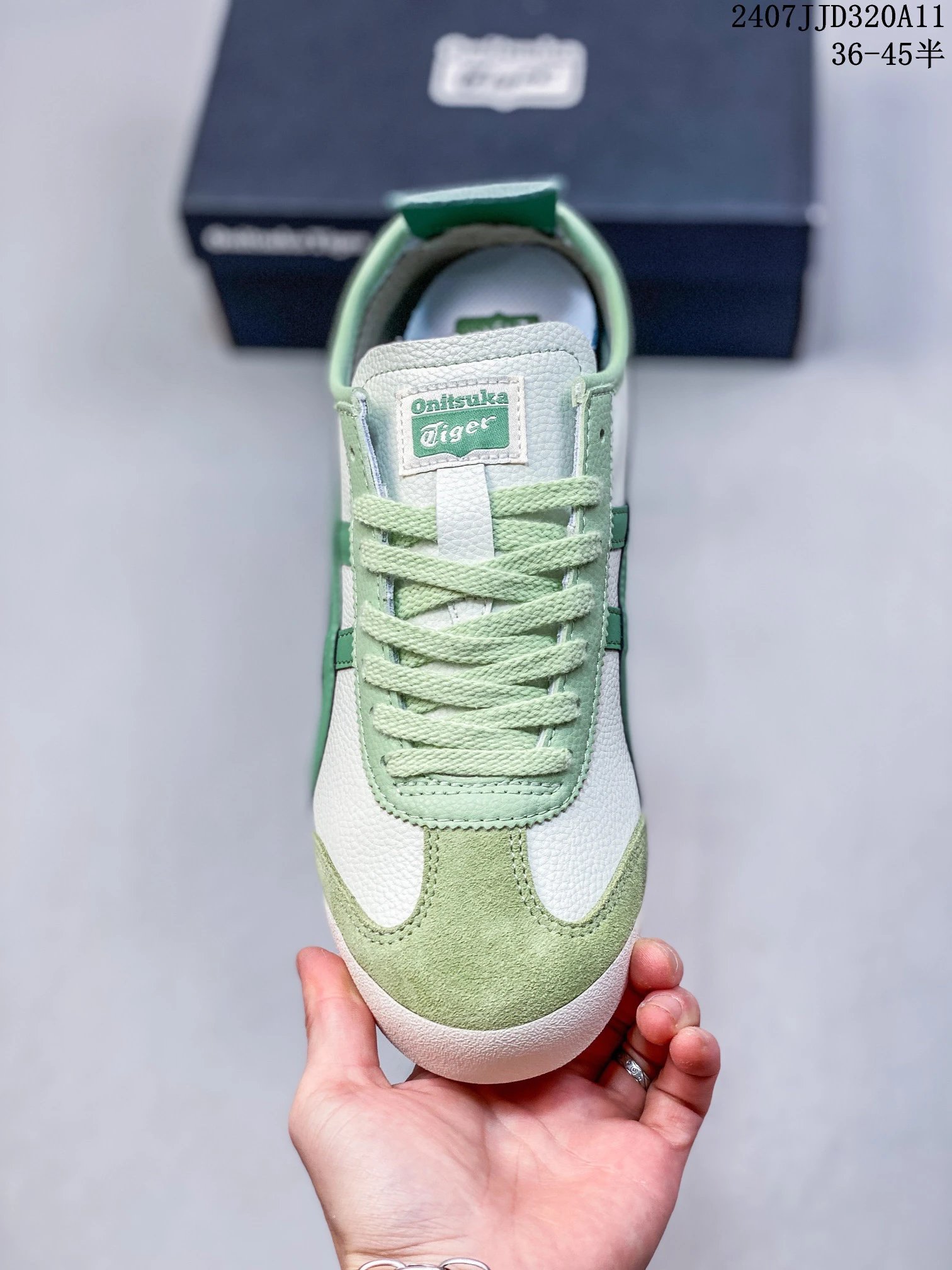 Onitsuka Tiger Mexico 66 Slip-On Sneakers Green - Gallery Image 2 - Detailed View