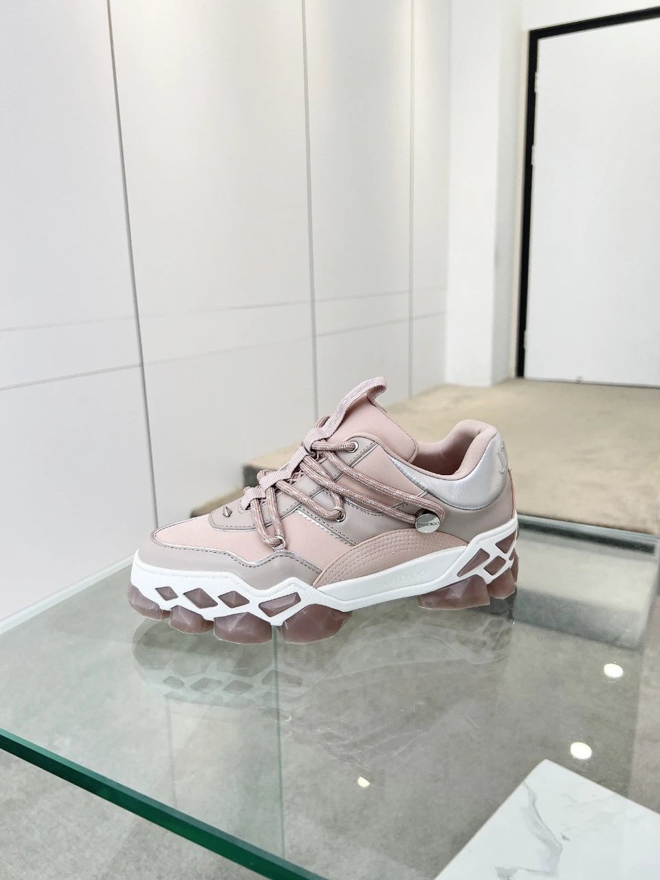 Jimmy Choo Diamond X II M Sneakers Pink - Gallery Image 7 - Detailed View