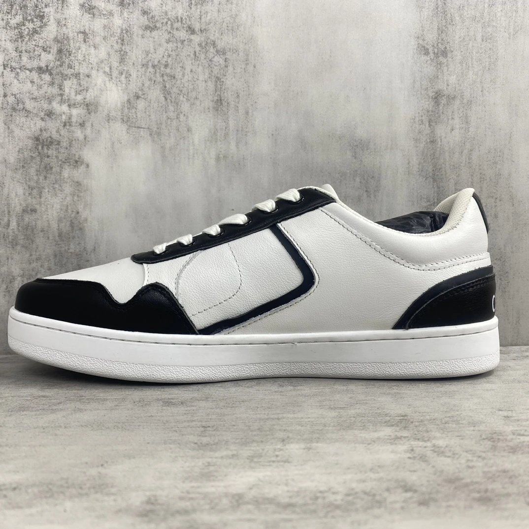 CT-10 Leather Low Top Sneakers Retro White Navy - Gallery Image 7 - Detailed View