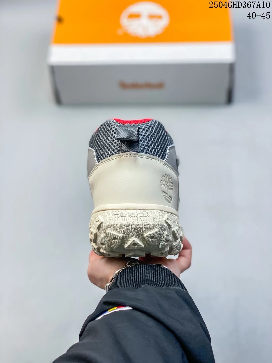 Men's Hiking Sneakers Breathable Ashen Red - Gallery Image 4 - Detailed View