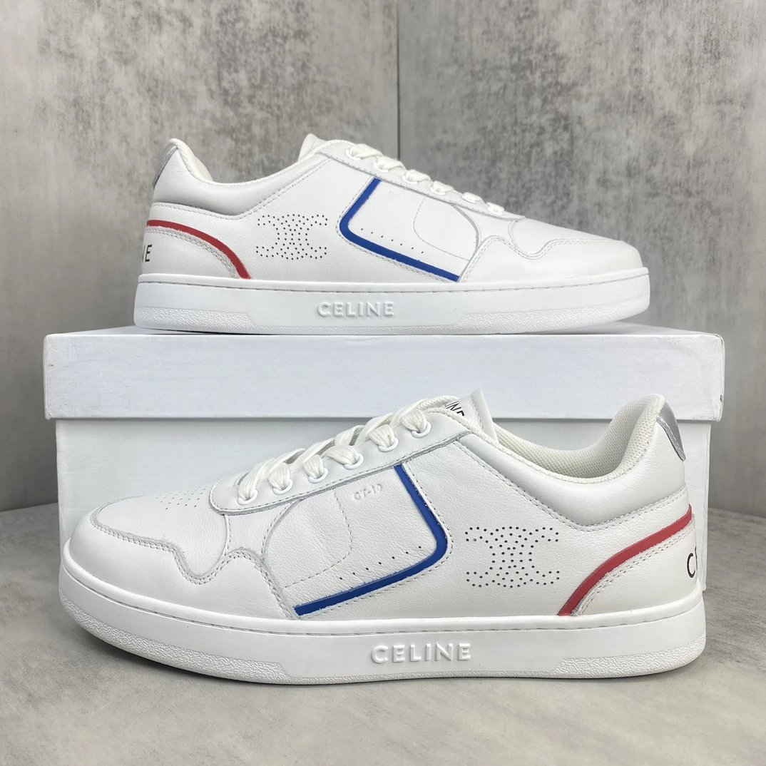 CT-10 Low Top Leather Sneakers Summer White Sapphire - Gallery Image 9 - Detailed View