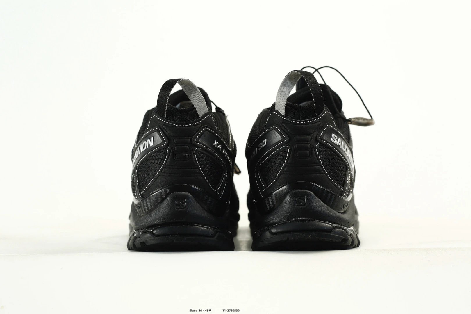 Salomon XA Pro 3D Black Trail Shoes White Logo - Gallery Image 7 - Detailed View