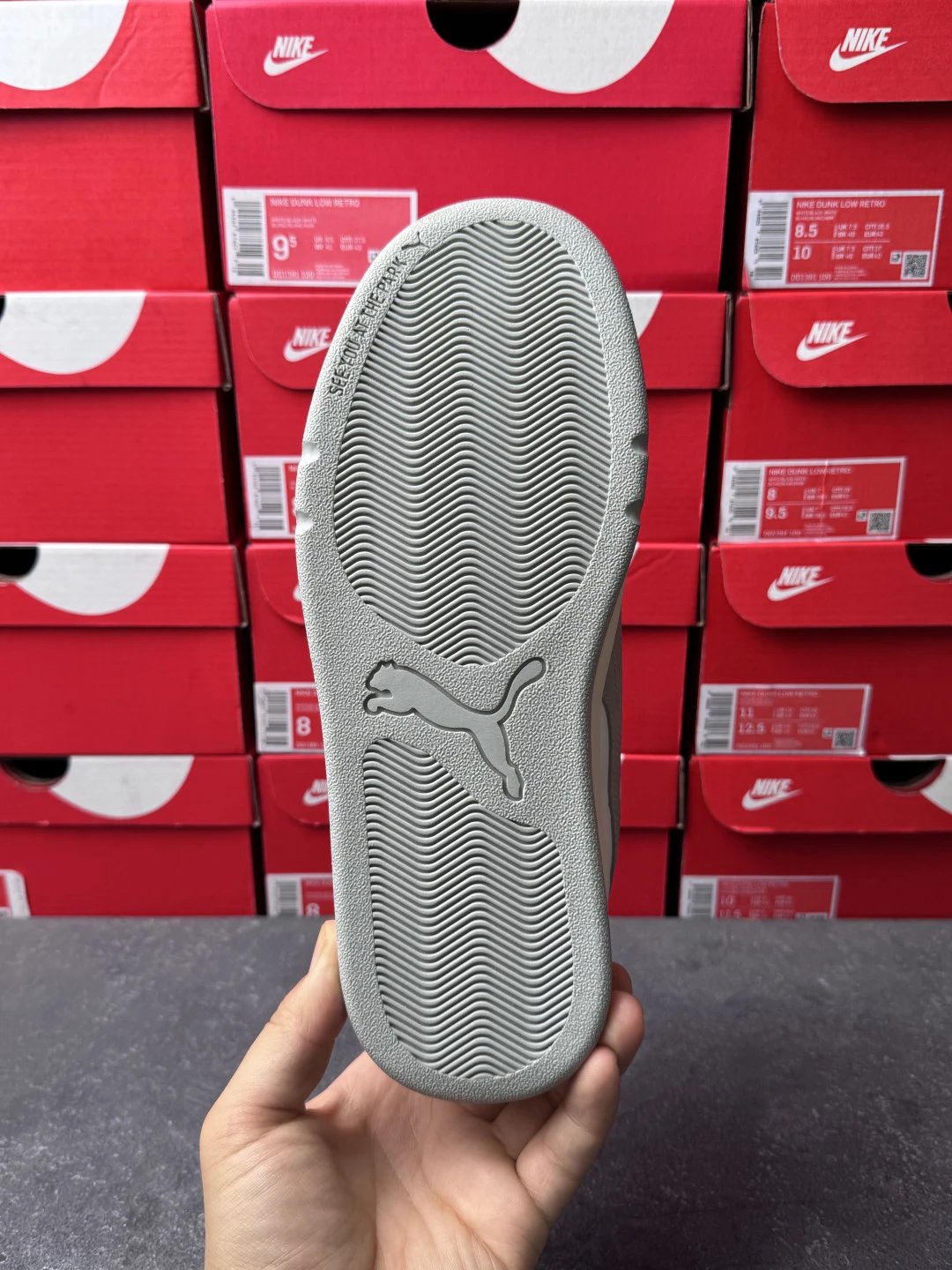 Puma Bread Sneakers White Grey - Gallery Image 8 - Detailed View