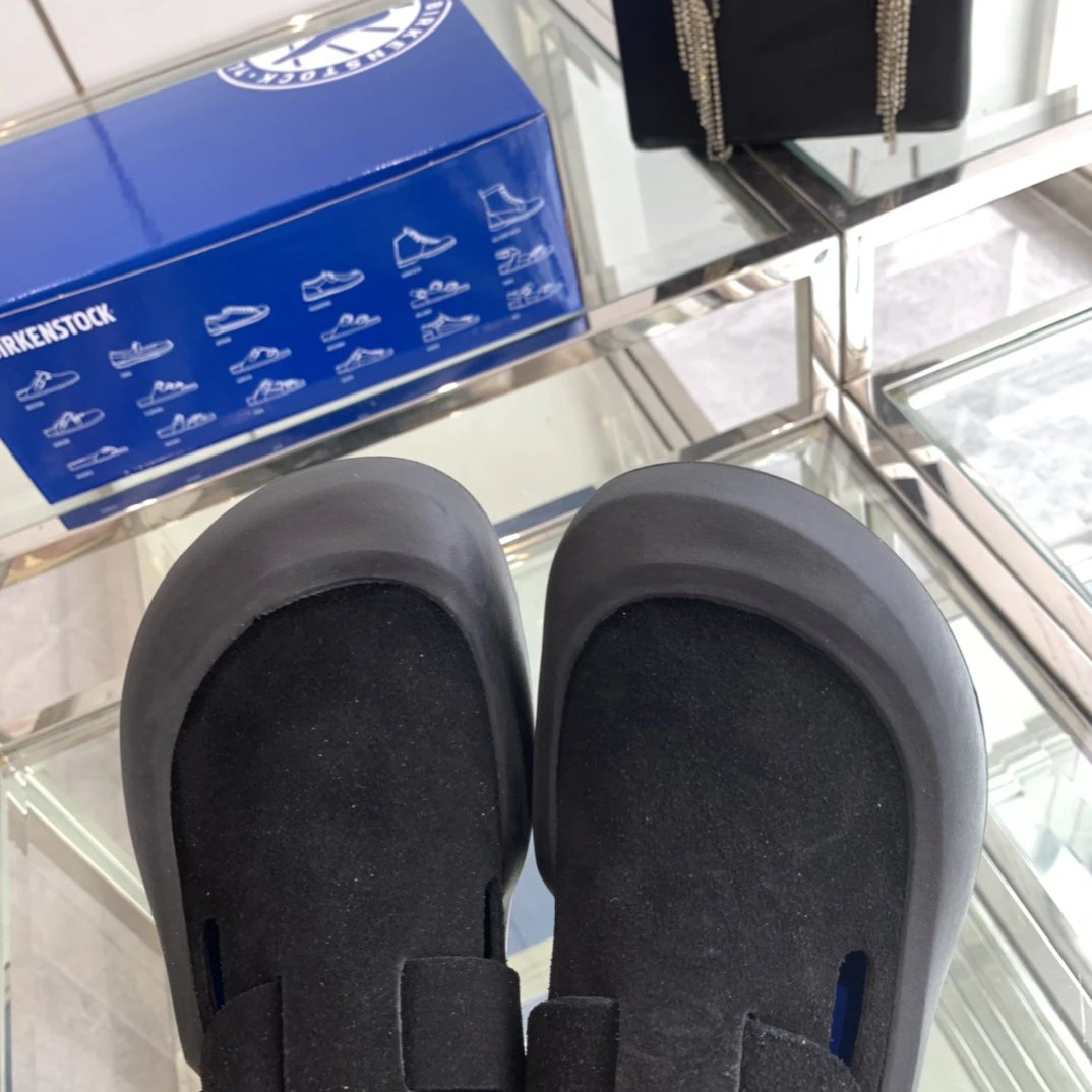 Suede Slip-On Loafers Ergonomic Design Charcoal Black - Gallery Image 6 - Detailed View