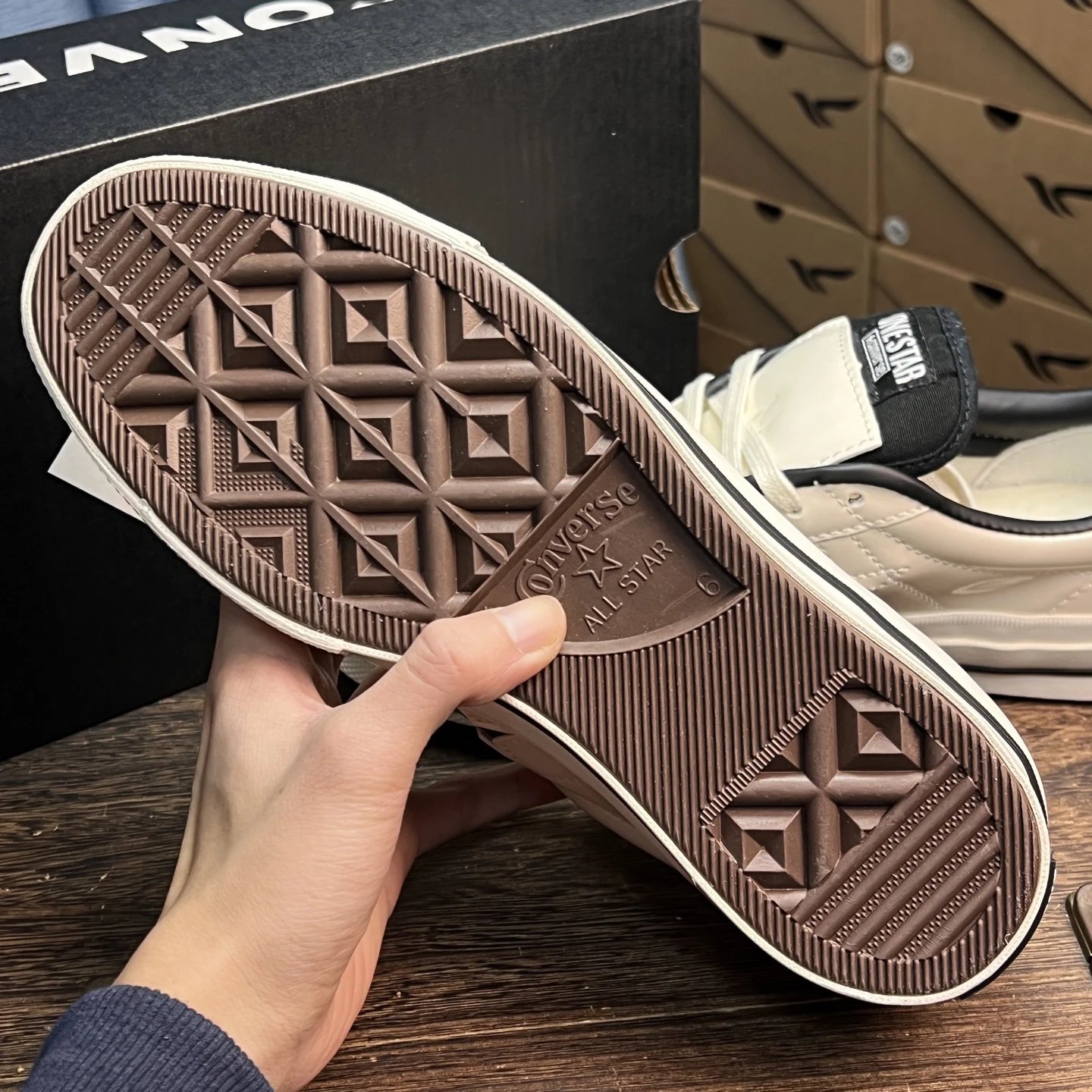 Low Top Patent Leather Skate Shoes Ivory Black - Gallery Image 8 - Detailed View