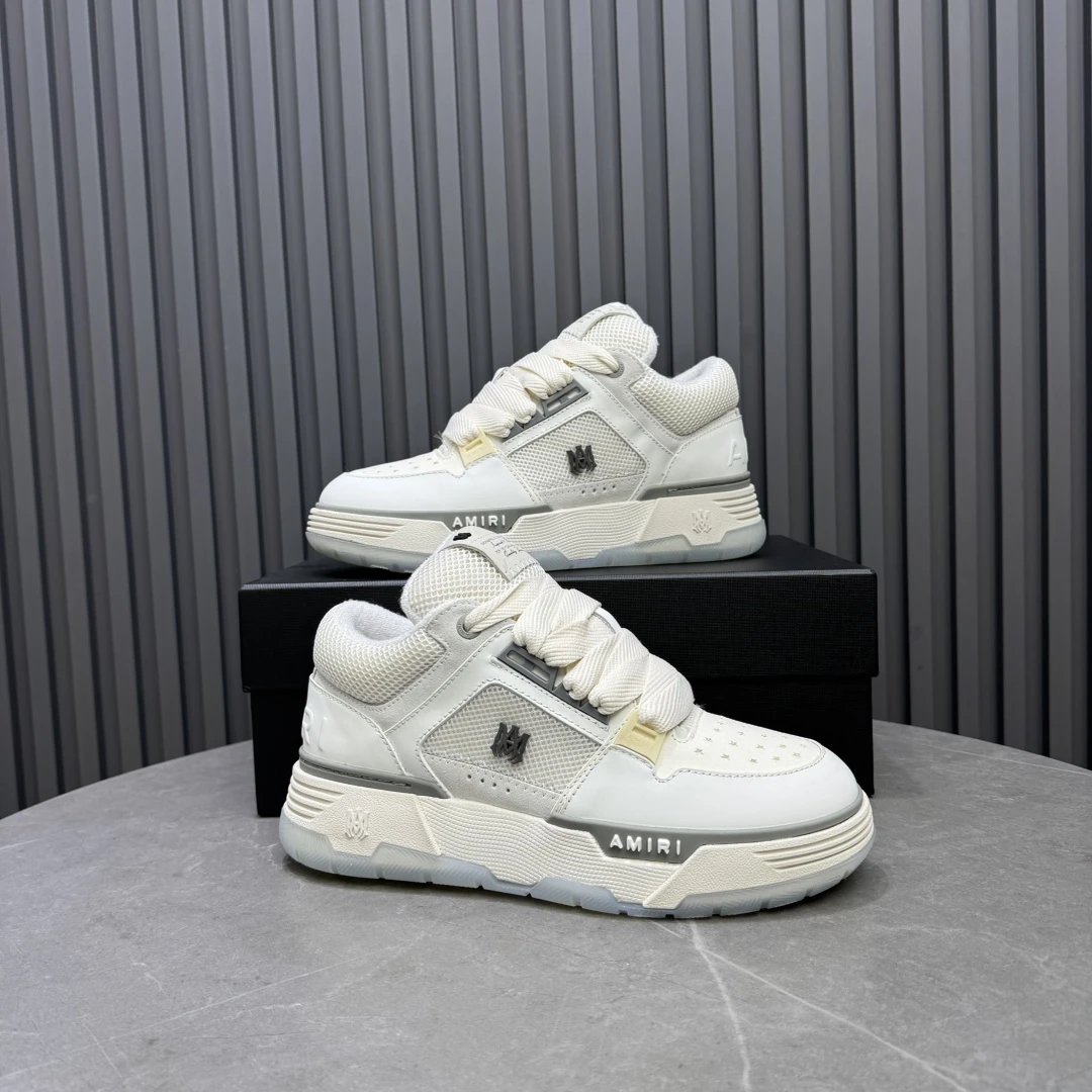 Unisex Leather Low Top Skate Shoes Ivory Cream - Gallery Image 7 - Detailed View