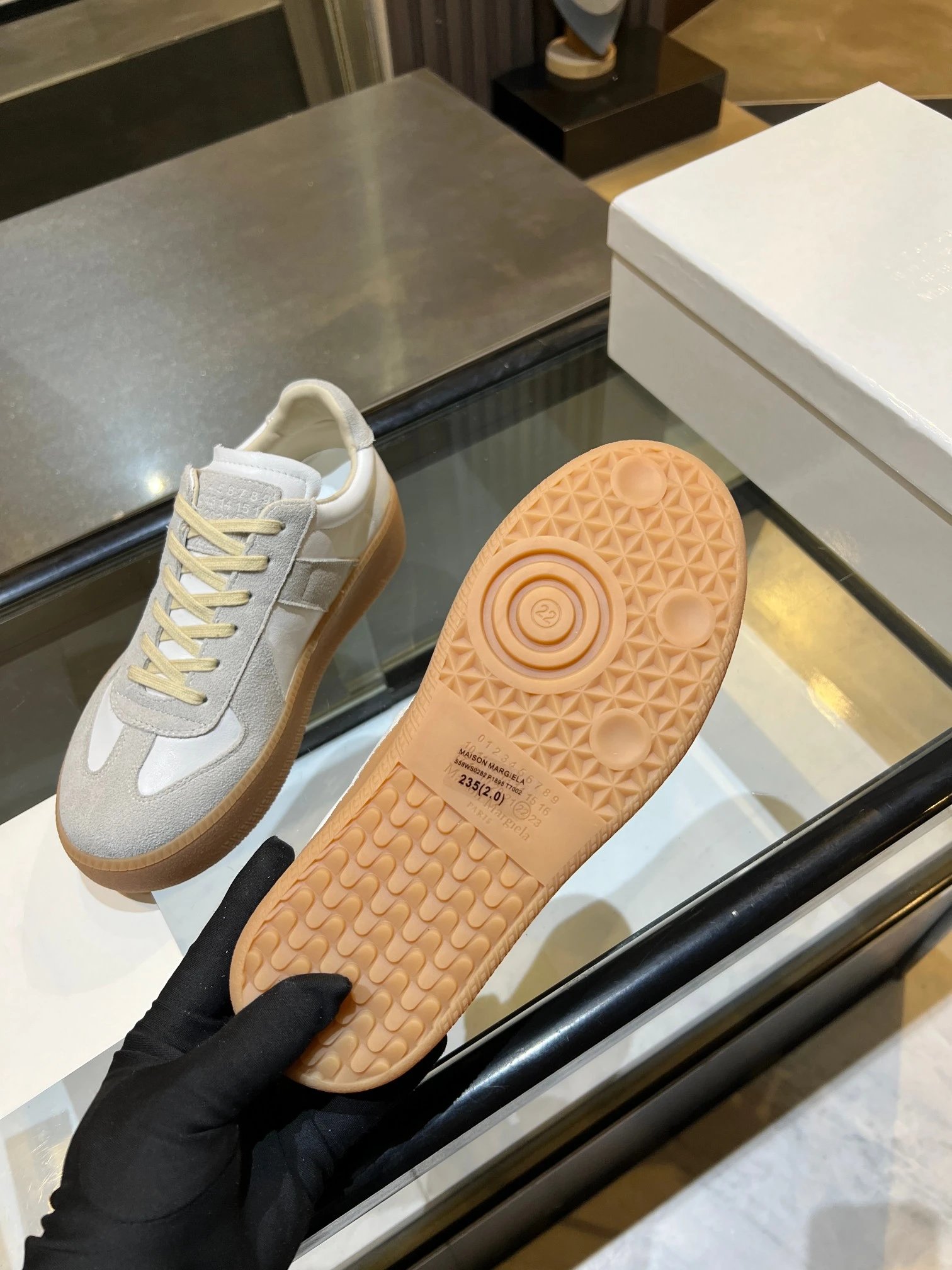 Maison Margiela MM6 Thick Bottom Sneakers White - Gallery Image 6 - Detailed View