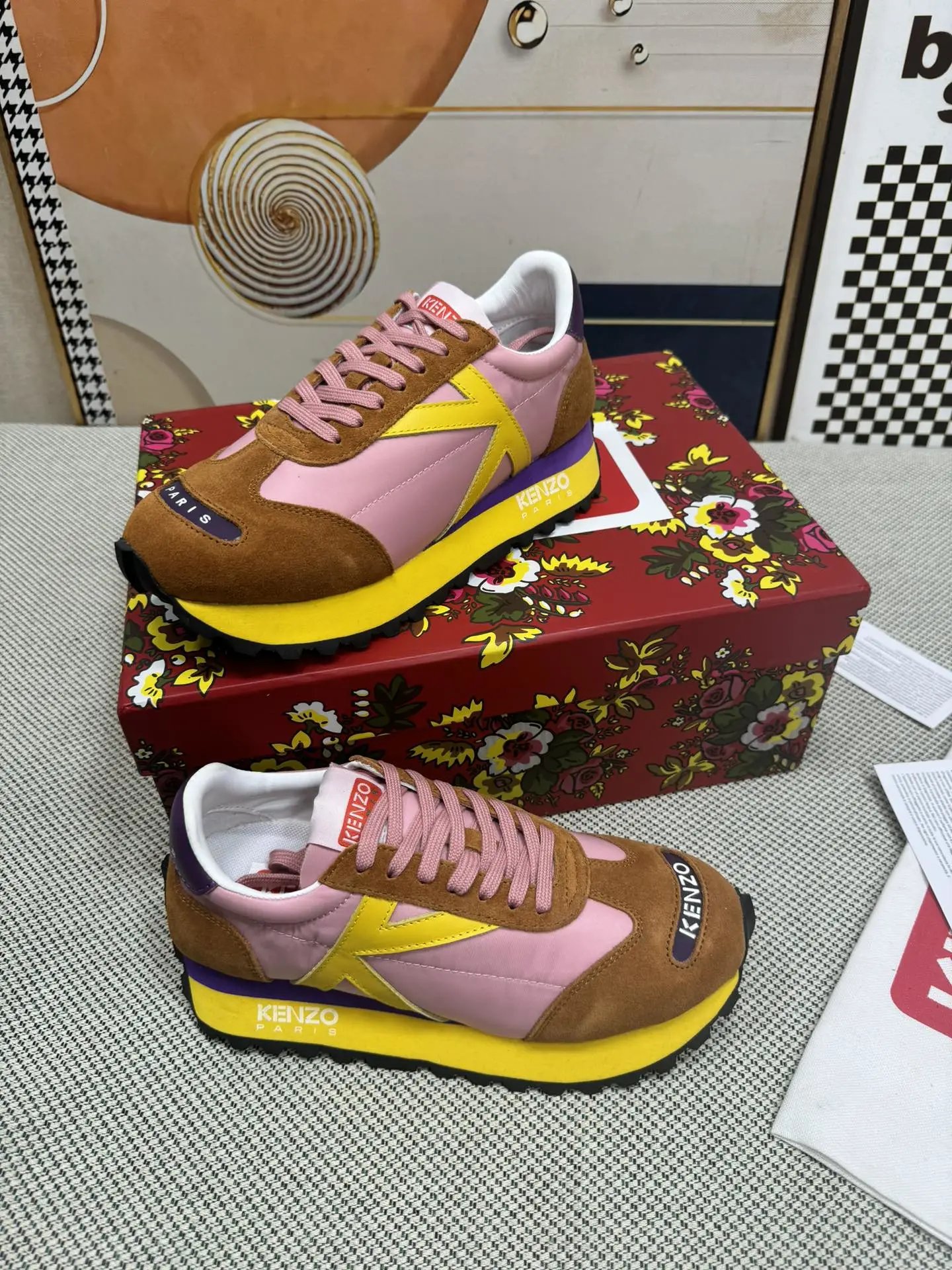 Kenzo Casual Sneakers Brown - Gallery Image 3 - Detailed View