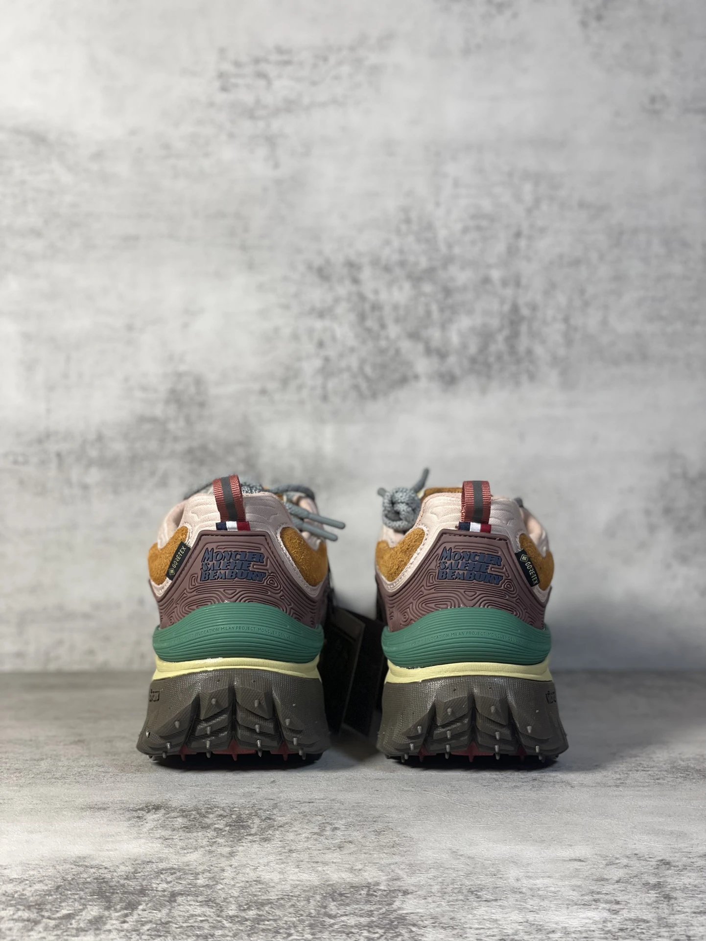 Moncler Trailgrip GTX Hiking Shoes Brown Pink - Gallery Image 6 - Detailed View