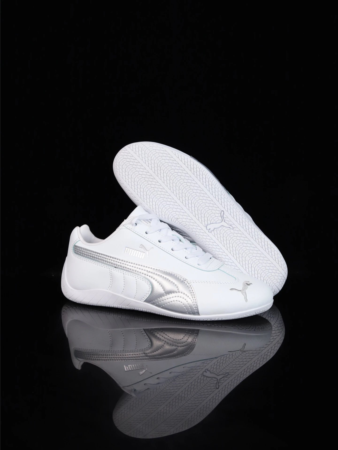 Puma Roma M Motorsport Sneakers White Silver - High Quality Product Image - Cnfans