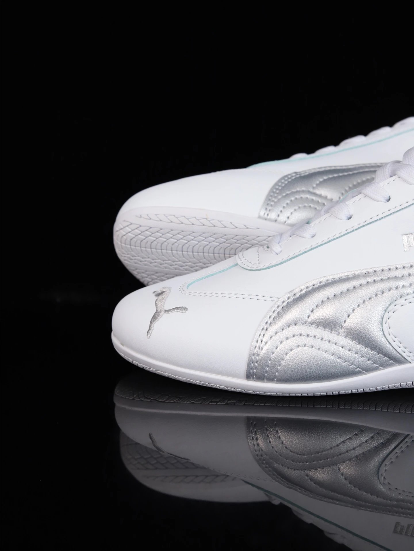Puma Roma M Motorsport Sneakers White Silver - Gallery Image 7 - Detailed View