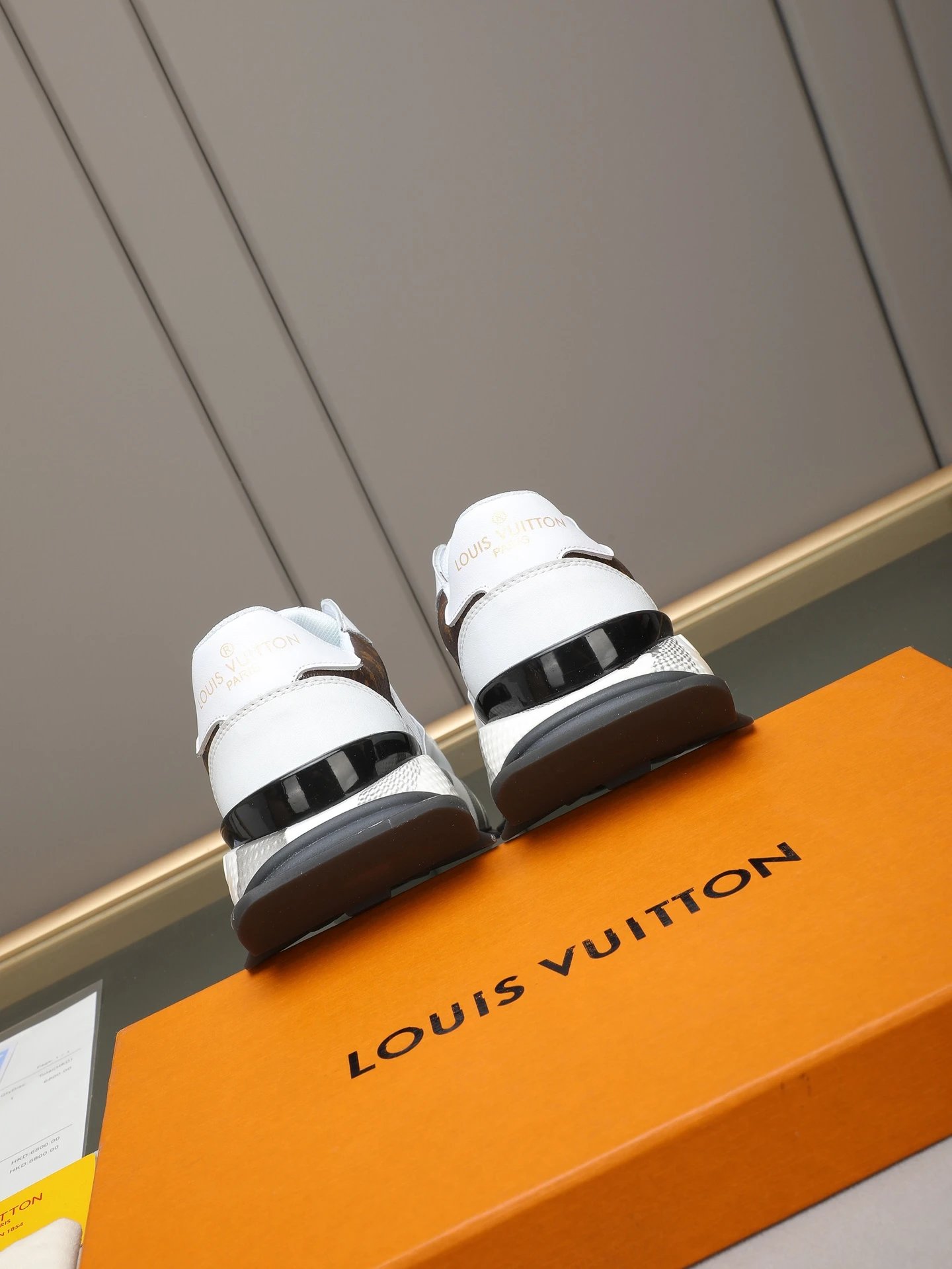 Breathable Calfskin Mesh Sneakers Ivory - Gallery Image 5 - Detailed View