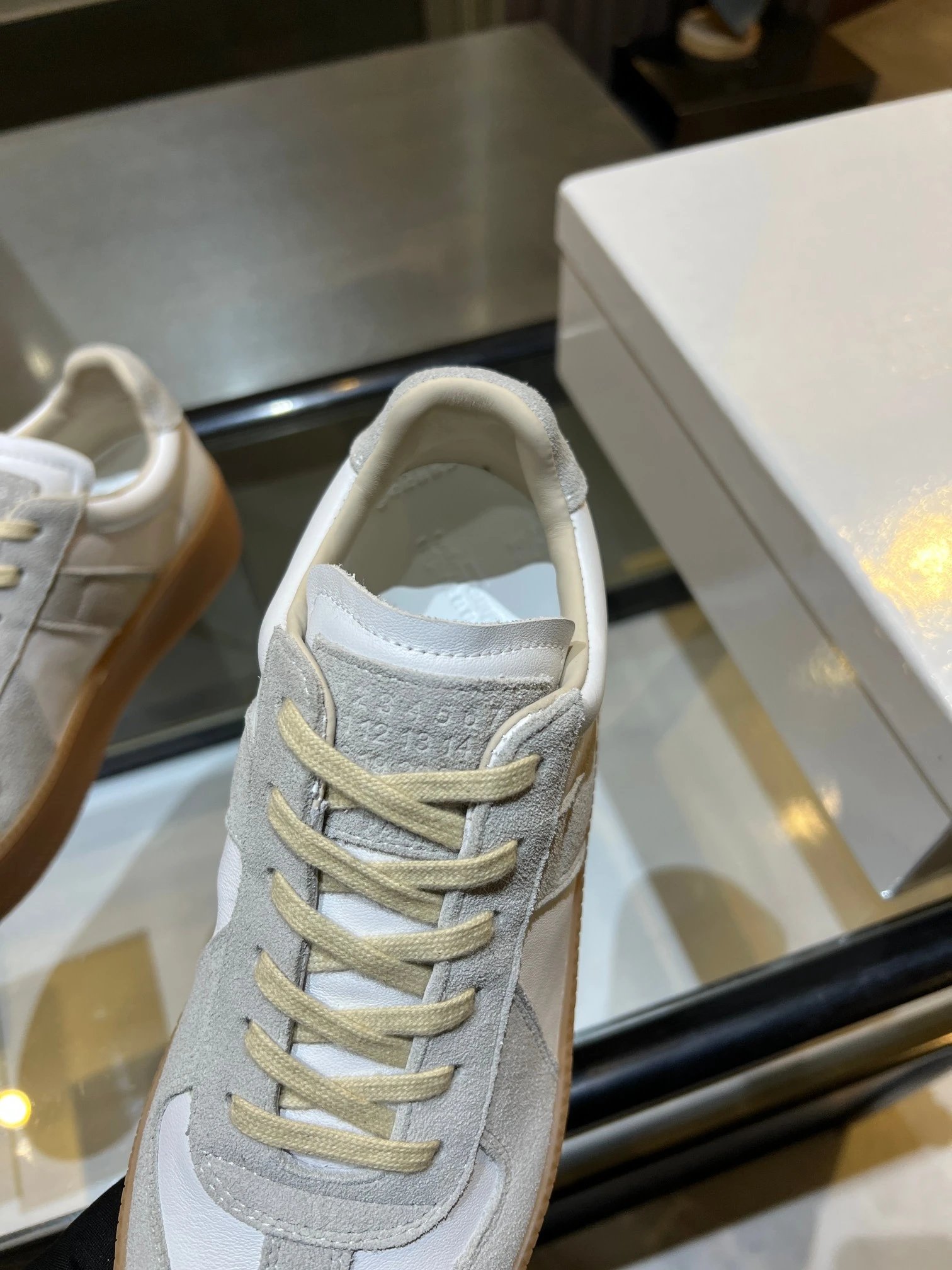 Maison Margiela MM6 Thick Bottom Sneakers White - Gallery Image 3 - Detailed View