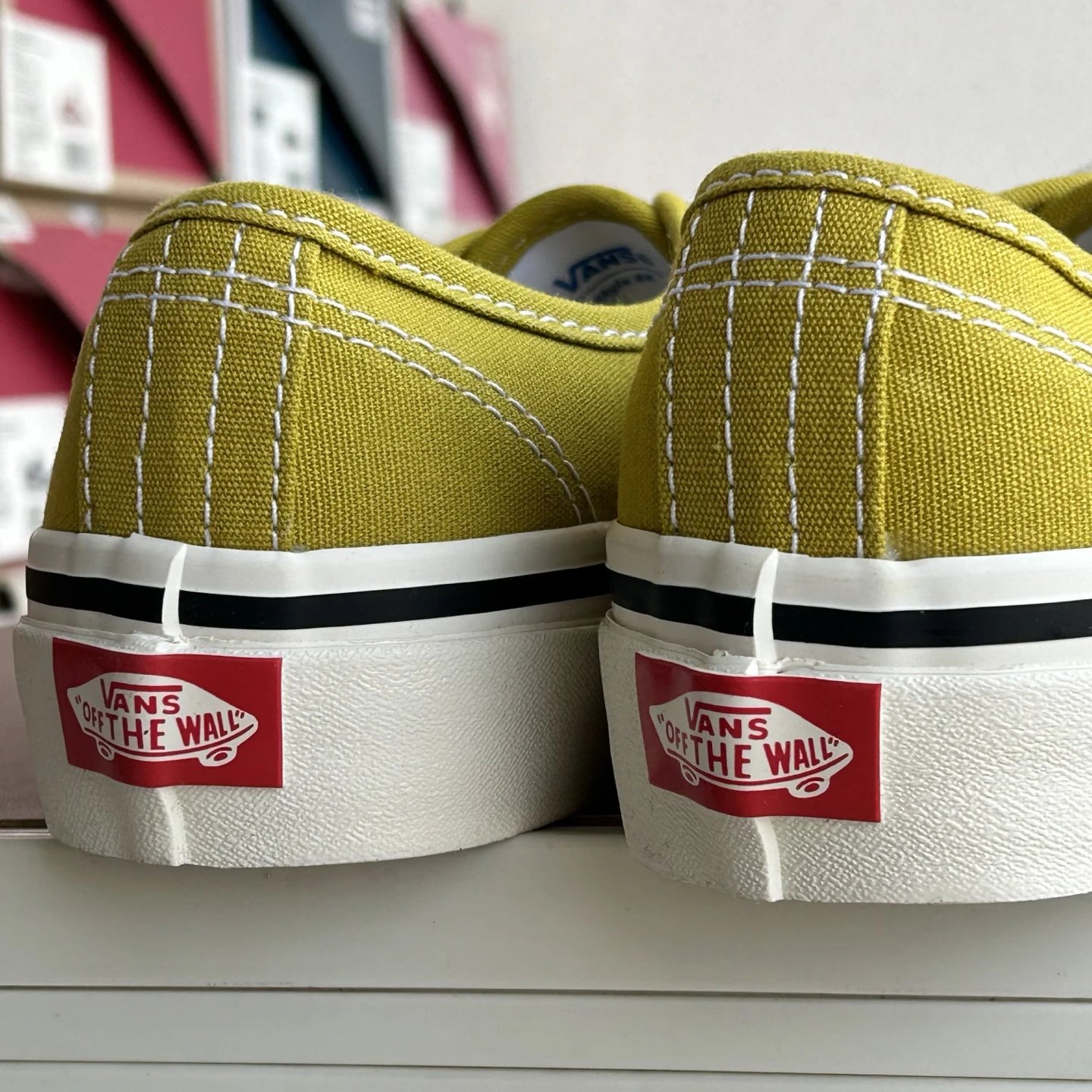Authentic Canvas Low Top Skate Shoes Mustard Yellow - Gallery Image 6 - Detailed View