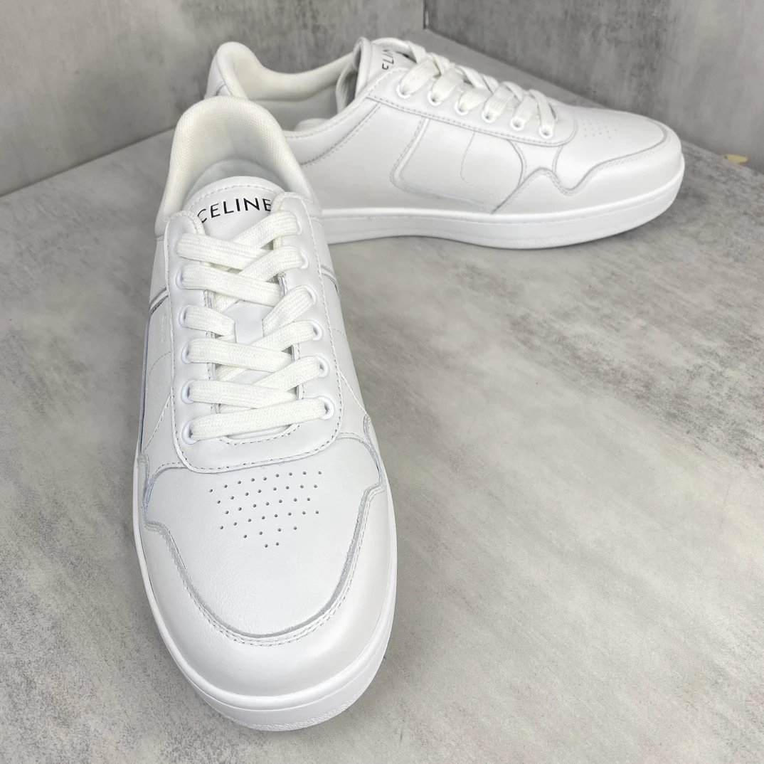 CT-10 Low Top Leather Sneakers Spring Summer Ivory - Gallery Image 2 - Detailed View