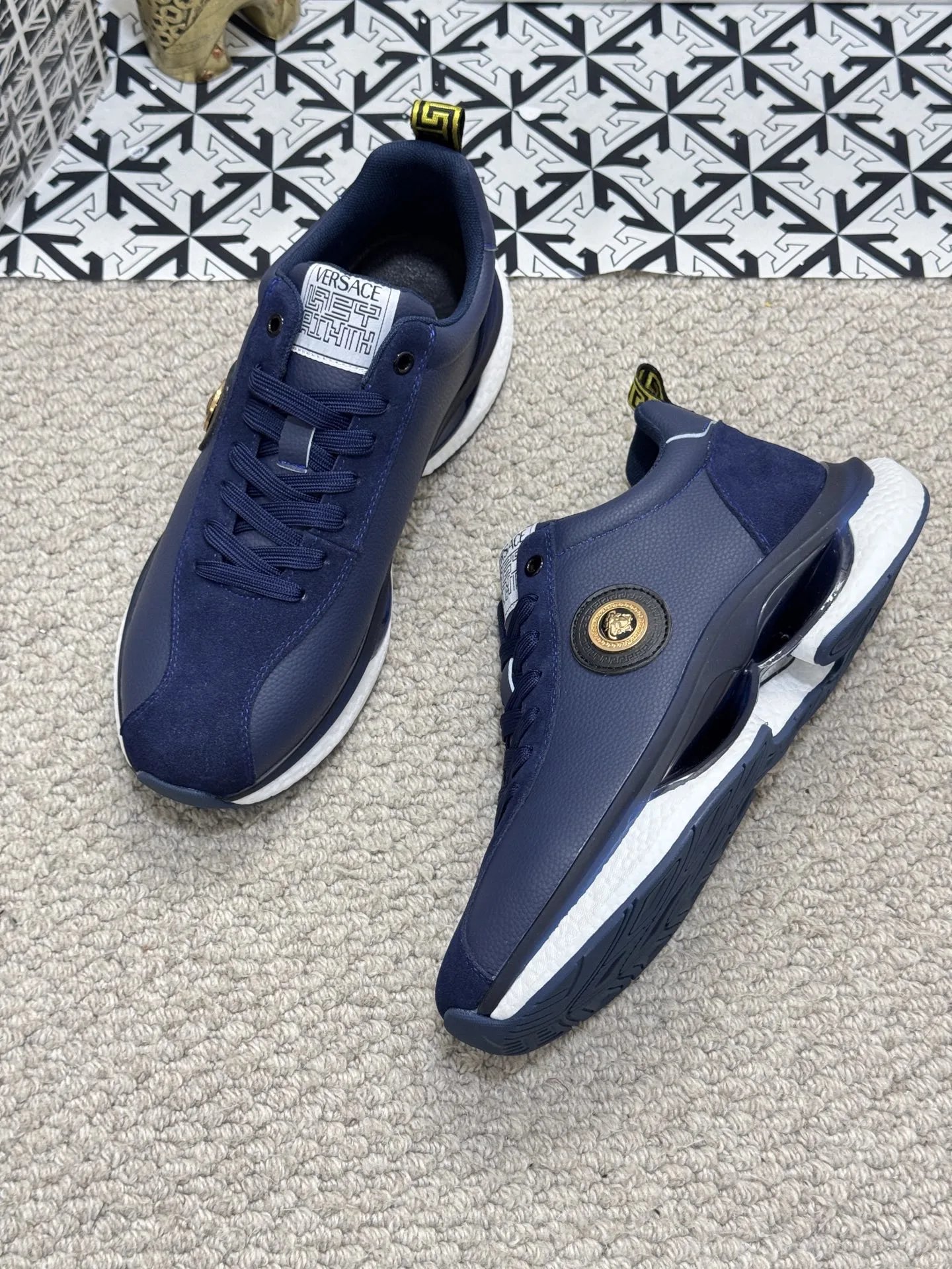 Luxury Mesh Sneakers Navy Blue - Gallery Image 6 - Detailed View