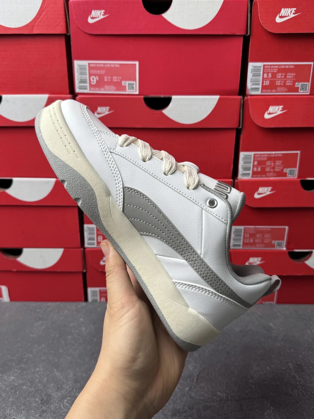 Puma Bread Sneakers White Grey - Gallery Image 9 - Detailed View