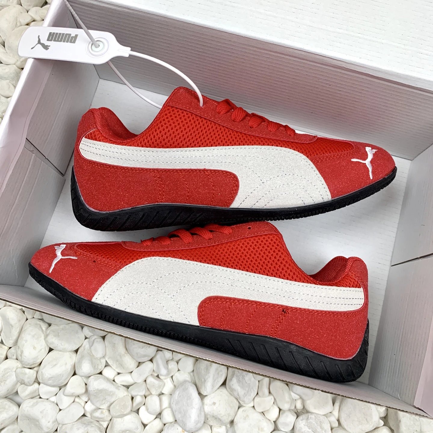 Puma Mesh Sneakers Red - Gallery Image 2 - Detailed View