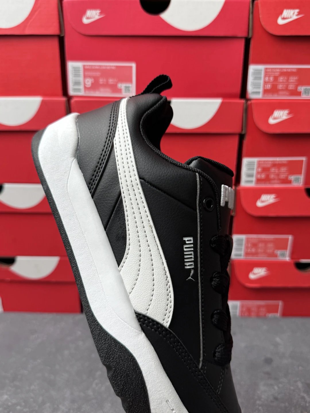 Puma Bread Sneakers Black White - Gallery Image 3 - Detailed View
