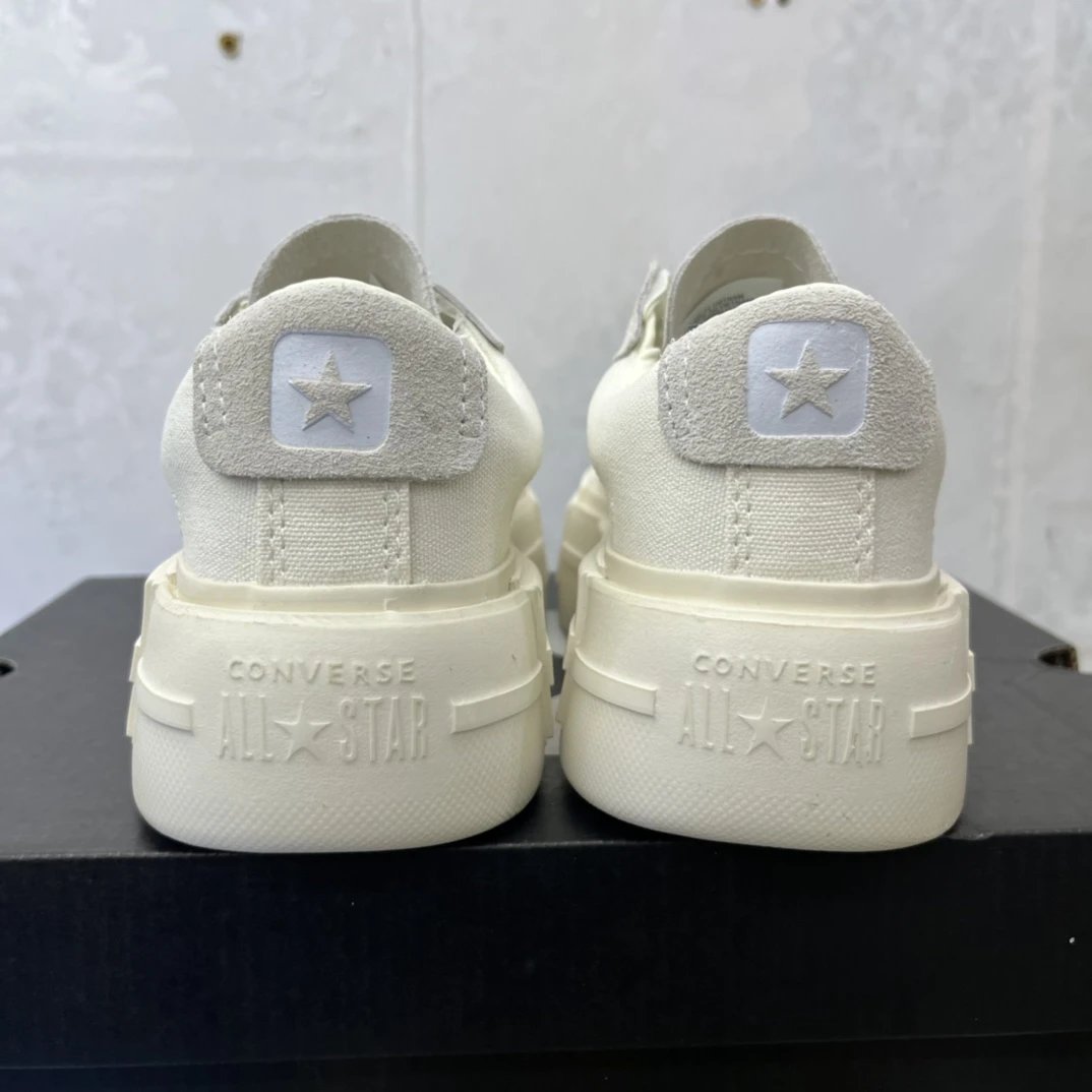 Chunky Canvas Platform Sneakers Ivory - Gallery Image 5 - Detailed View