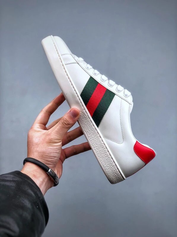 Gucci Bee White Red Sneakers Embroidered GUCCI - Gallery Image 4 - Detailed View