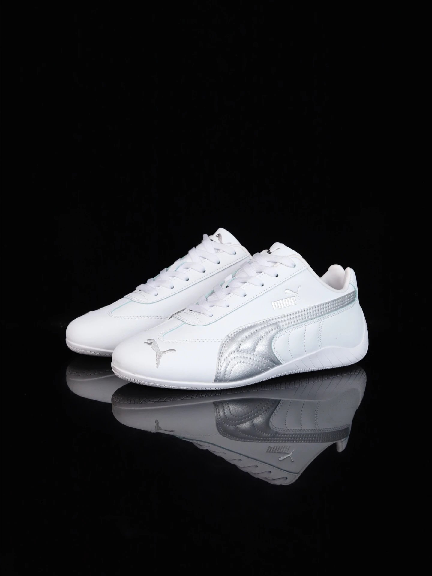 Puma Roma M Motorsport Sneakers White Silver - Gallery Image 3 - Detailed View